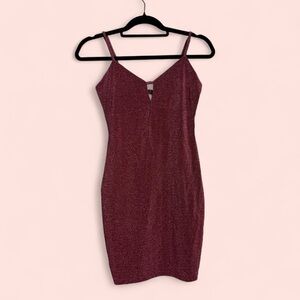 Wild Fable Shimmery Burgundy Dress